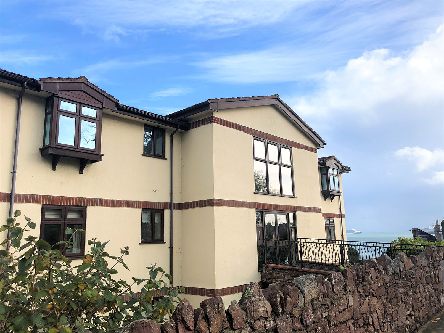 Flats with balconies