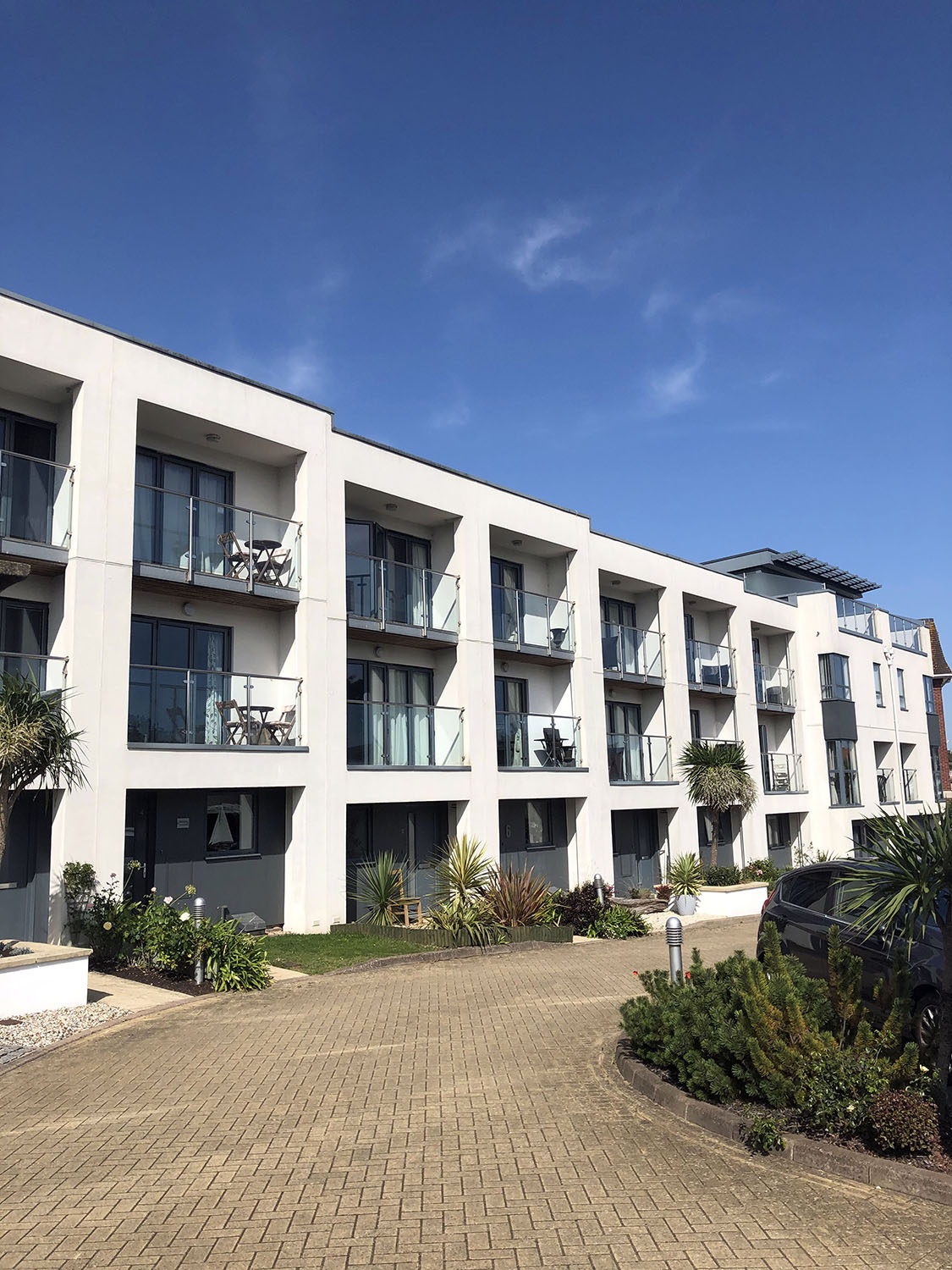 White modern apartments White modern apartments